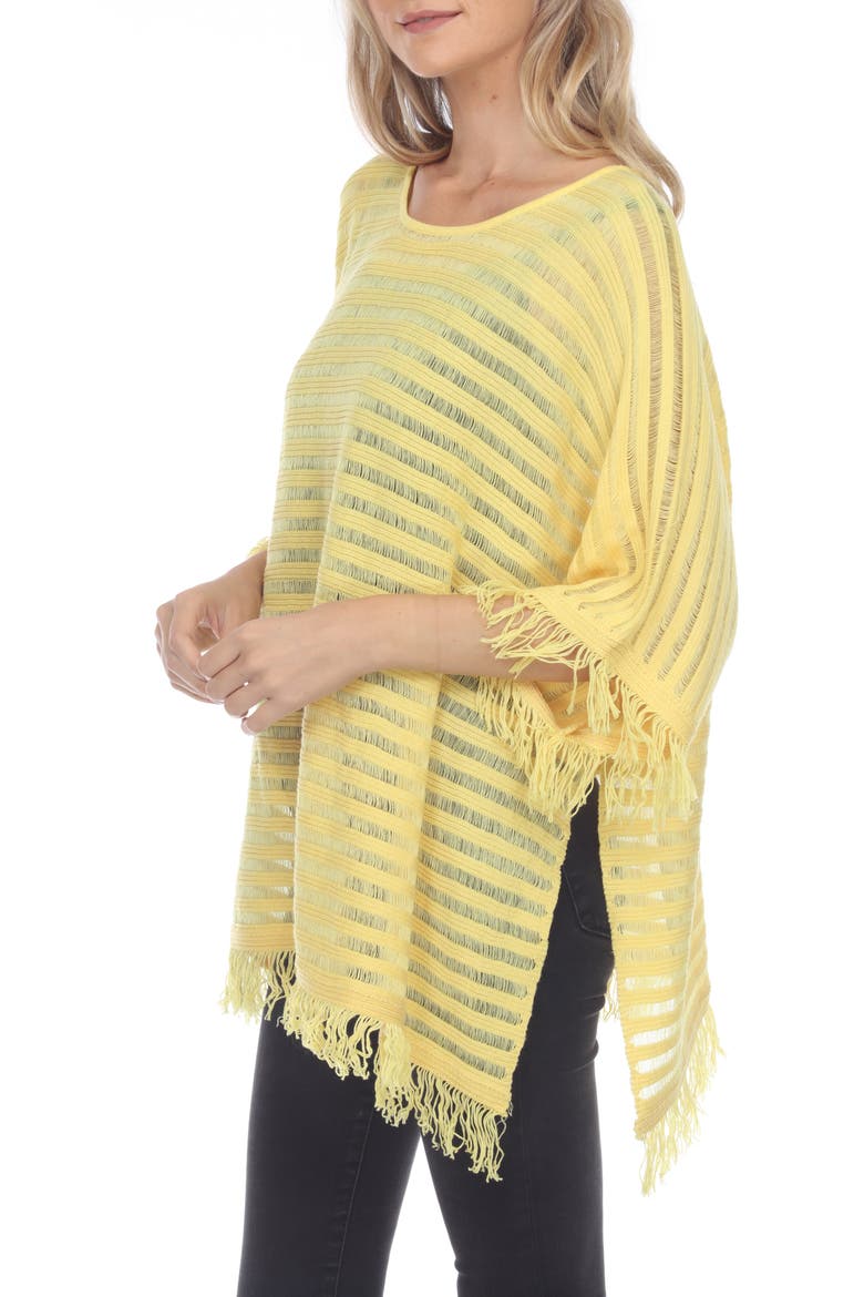 Fringe Short Sleeve Sweater, Alternate, color, YELLOW
