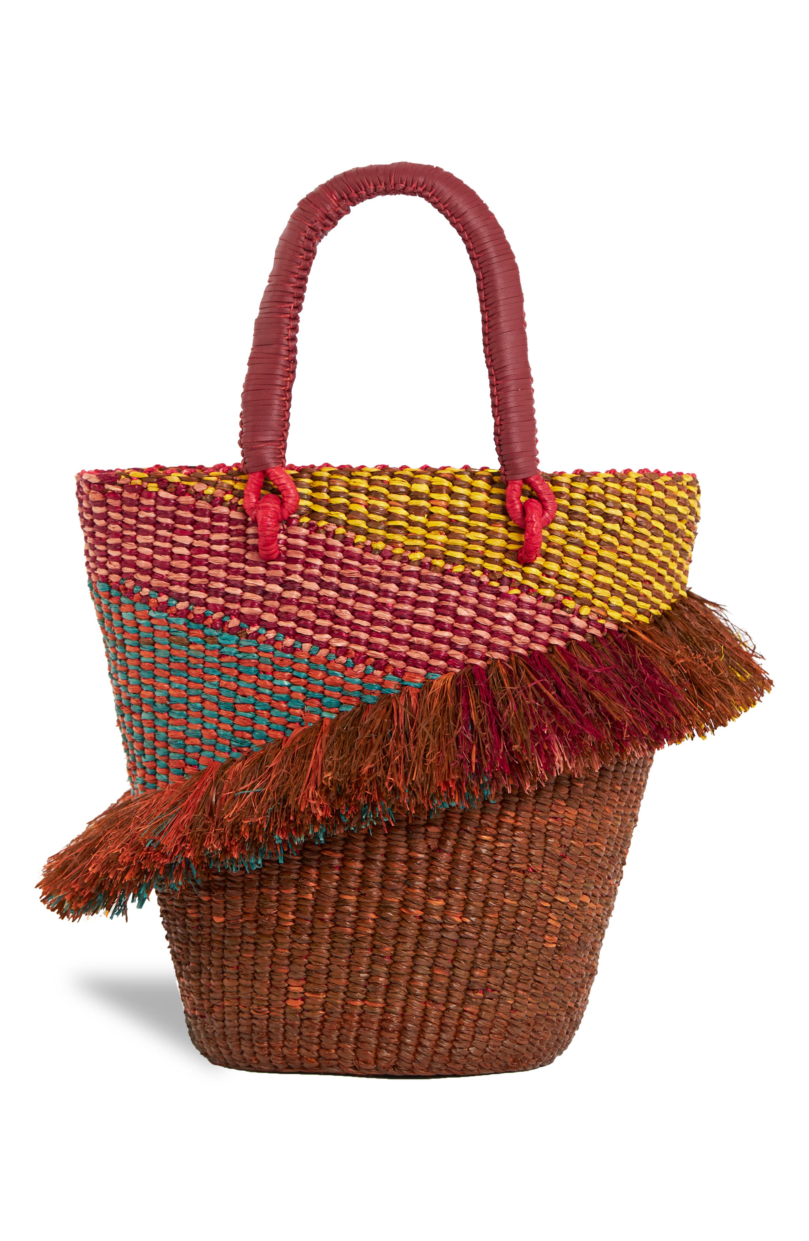 A A K S Tia Raffia Bucket Bag, Alternate, color, 