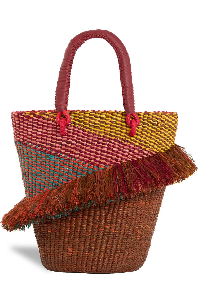 A A K S Tia Raffia Bucket Bag, Alternate, color,