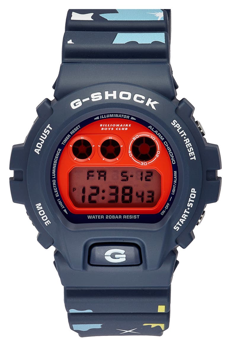 Billionaire Boys Club x G-Shock DW-6900 Digital Watch, 50mm, Main, color, 