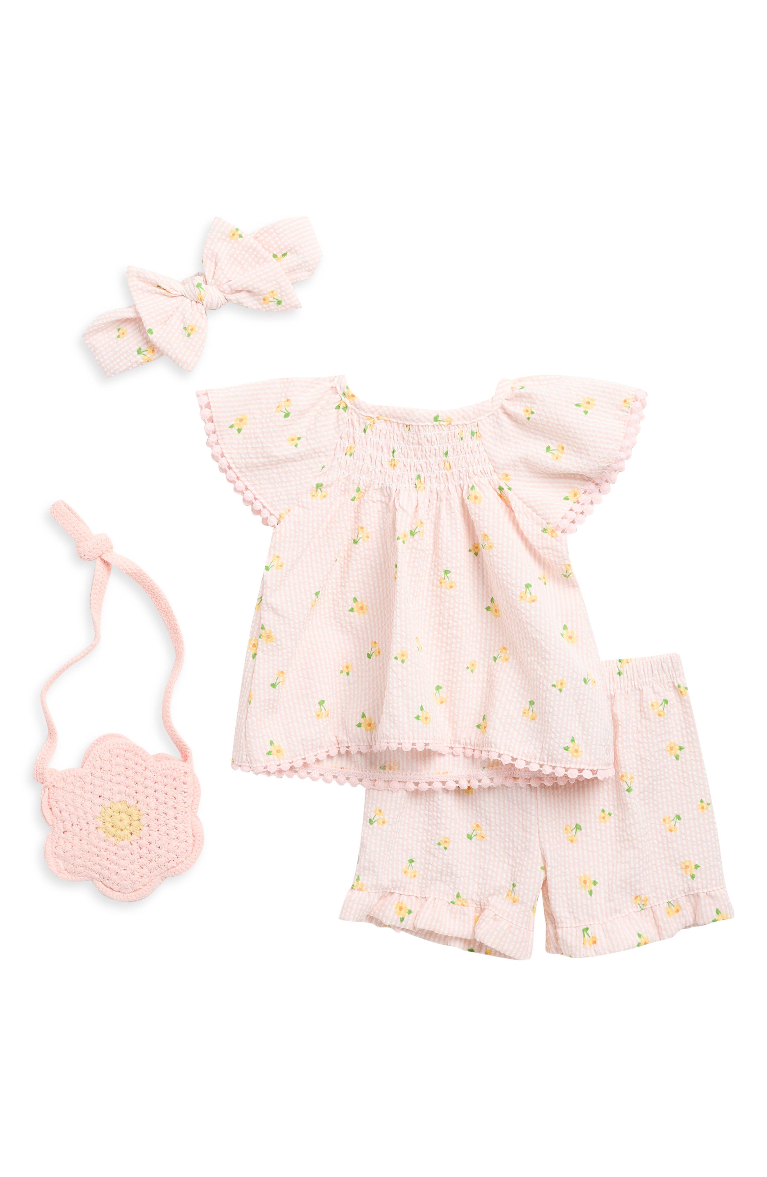 Rachel Zoe Kids' 4-Piece Seersucker Short Set