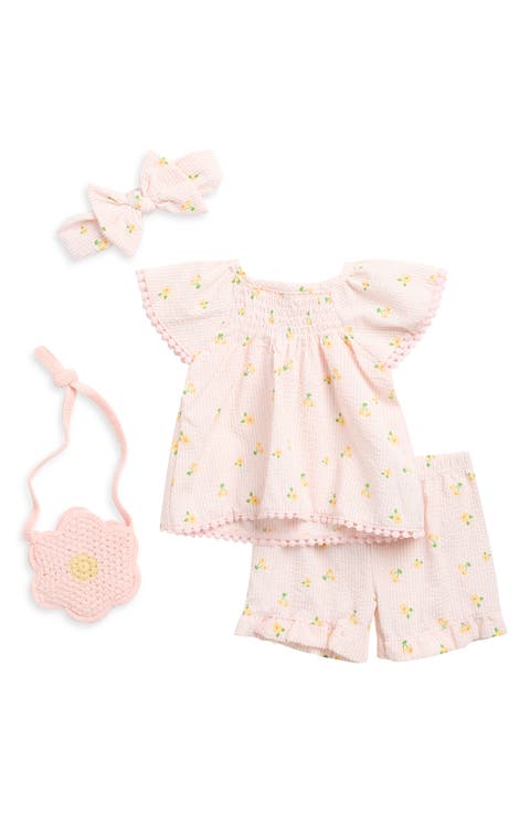 Kids' 4-Piece Seersucker Short Set (Baby)