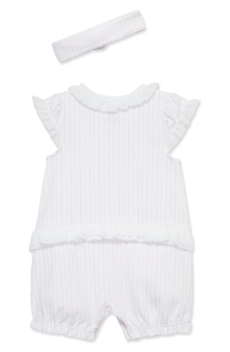 Little Me Floral Romper & Headband Set, Alternate, color, 