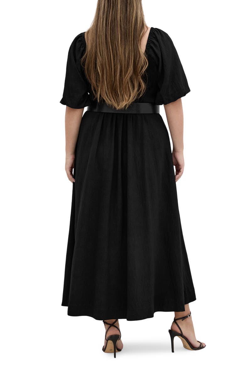Collins Belted Maxi Dress, Alternate, color, BLACK