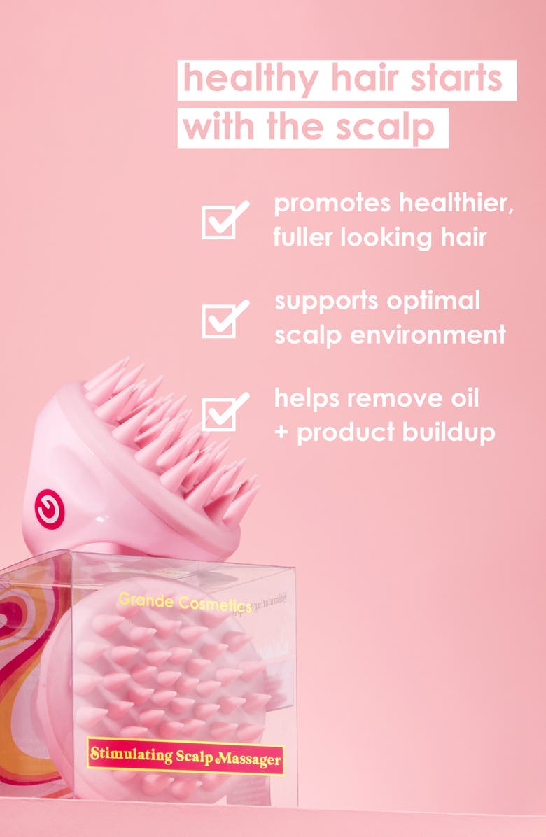 Grande Cosmetics GrandeHAIR Stimulating Scalp Massager, Alternate, color, Pink