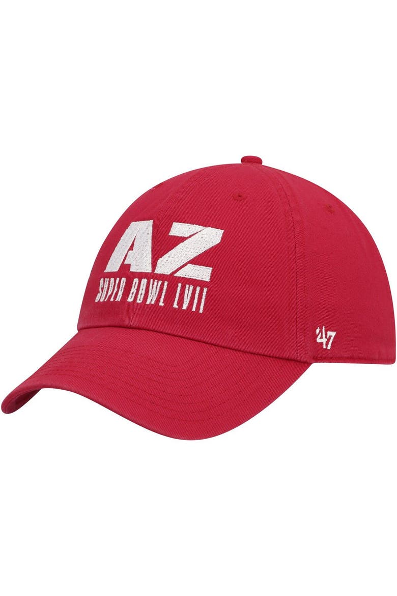 Men's '47 Red Super Bowl LVII Script Clean Up Adjustable Hat, Main, color, Red