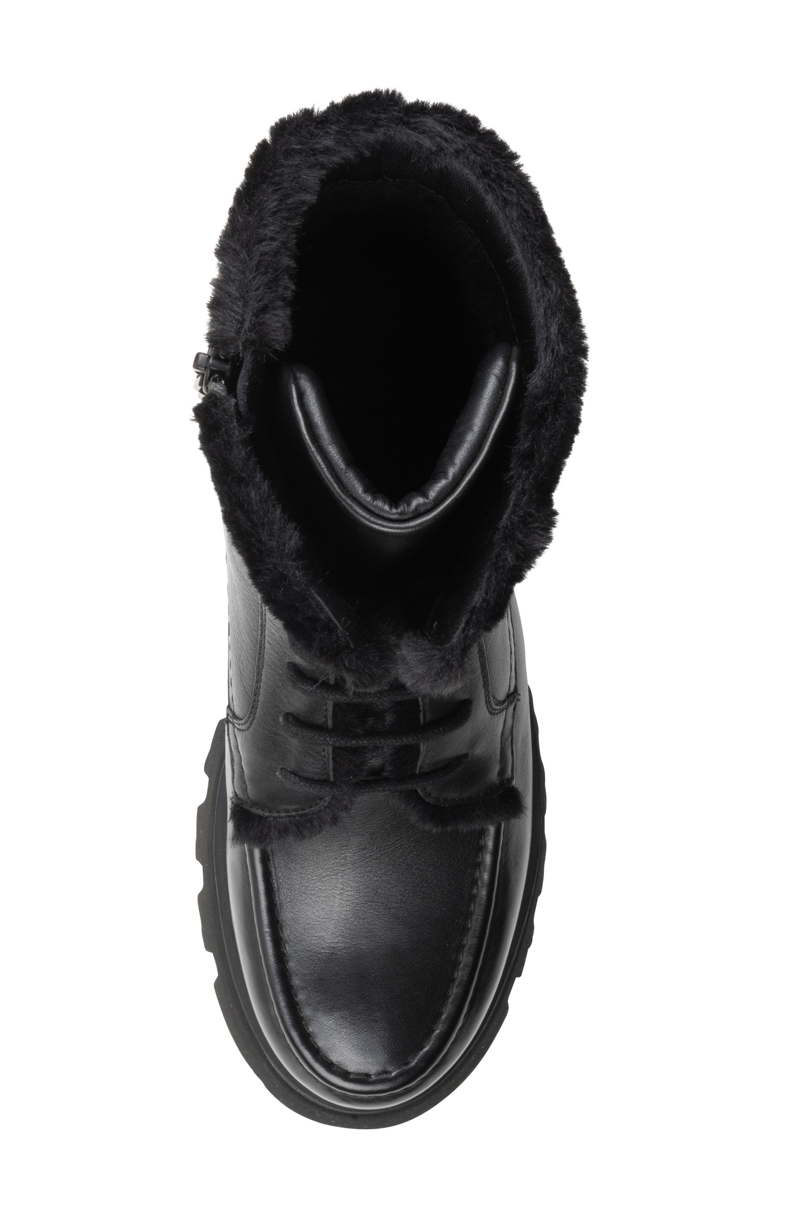 ara Kaiza Faux Fur Lined Combat Boot, Alternate, color, 