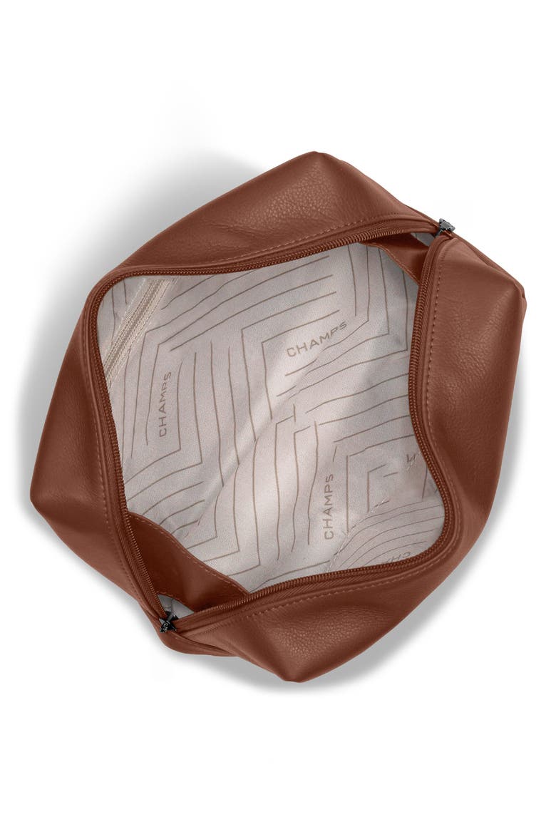 Onyx Leather Dopp Kit, Alternate, color, BROWN