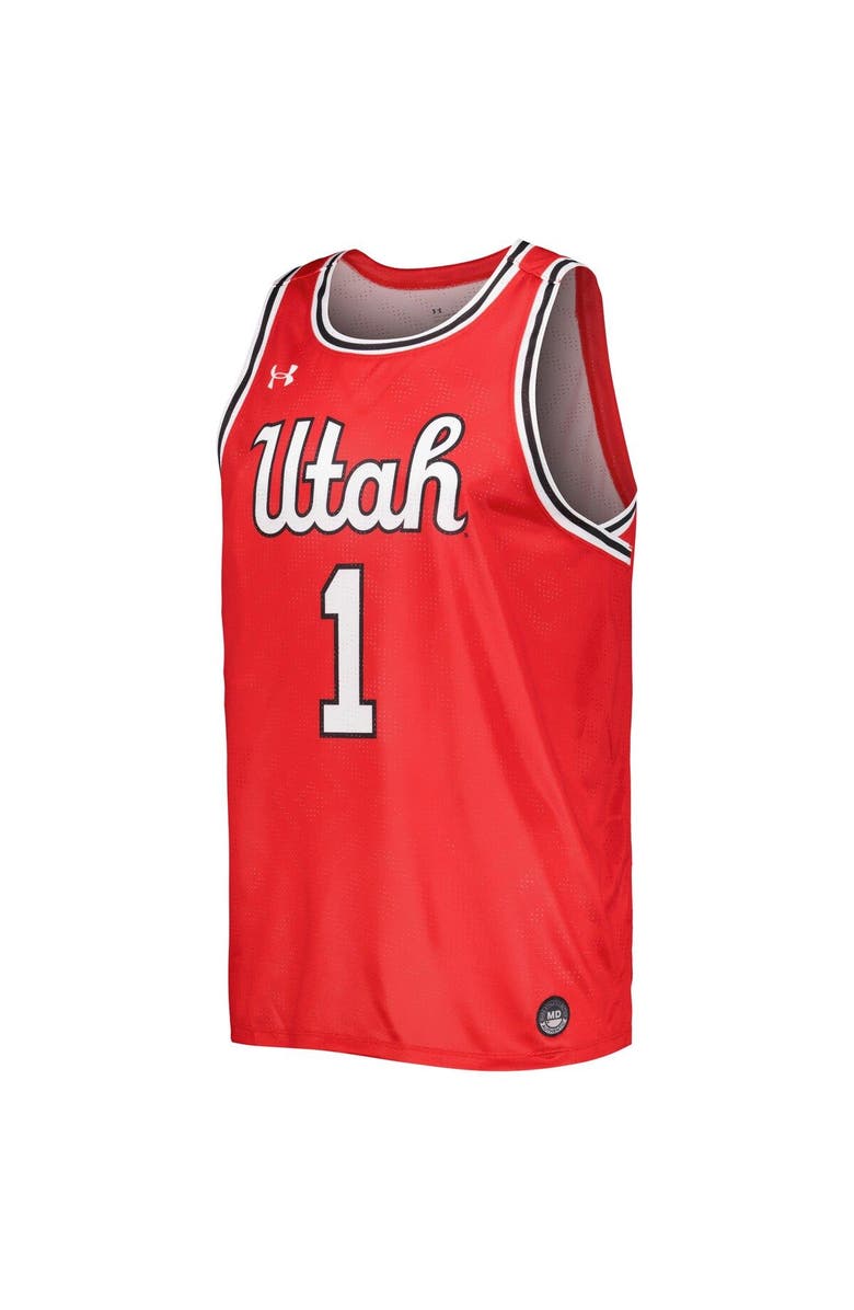 Under Armour Men's Under Armour Red Utah Utes Replica Basketball Jersey, Alternate, color,