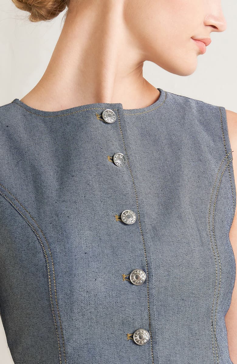 FREEMARKET Solid Vest, Alternate, color, Light Indigo