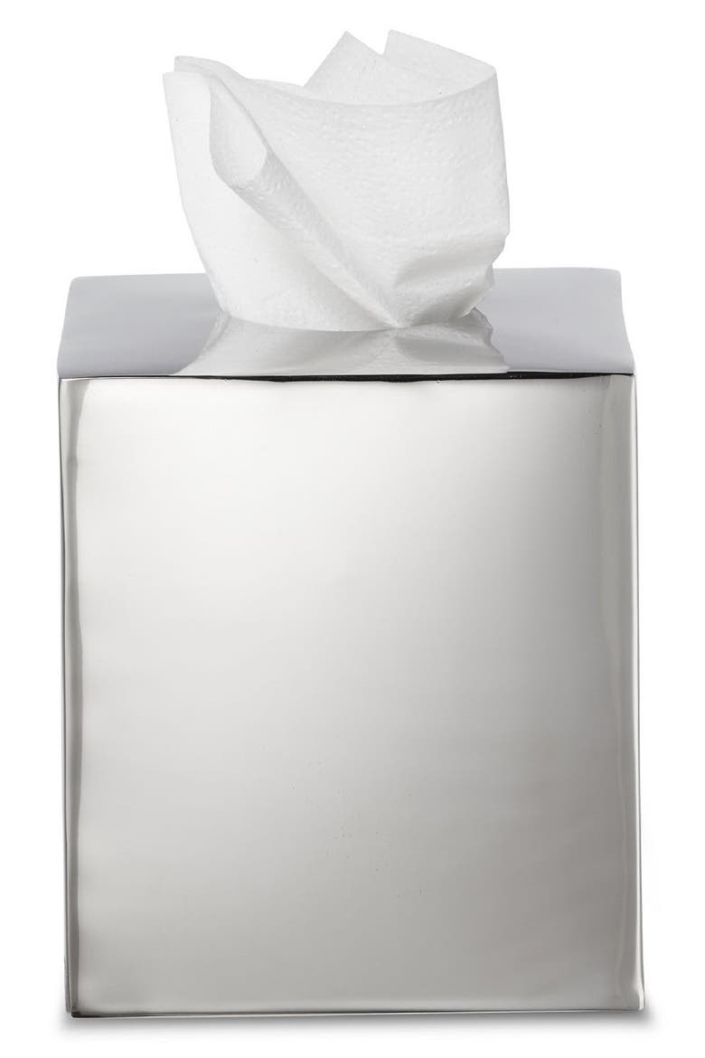 Modern Tissue Box Cover, Alternate, color, SILVER