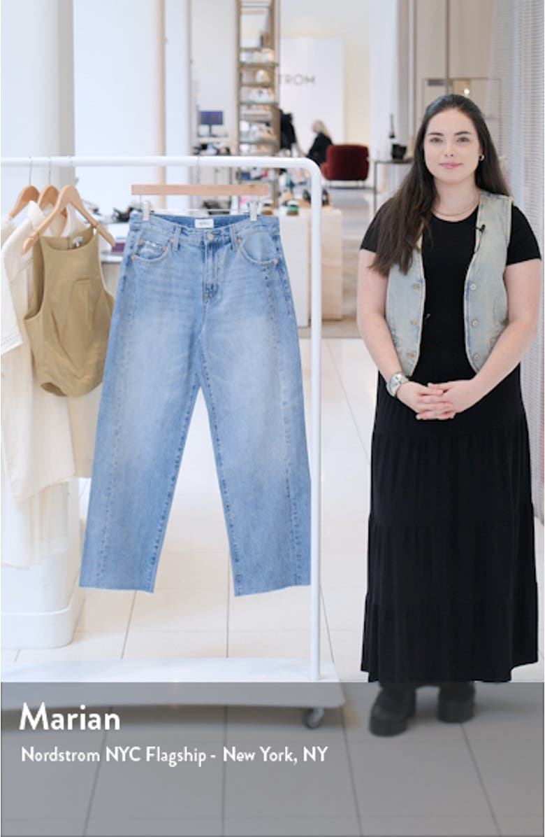 Bobbie Raw Hem Ankle Wide Leg Jeans, sales video thumbnail