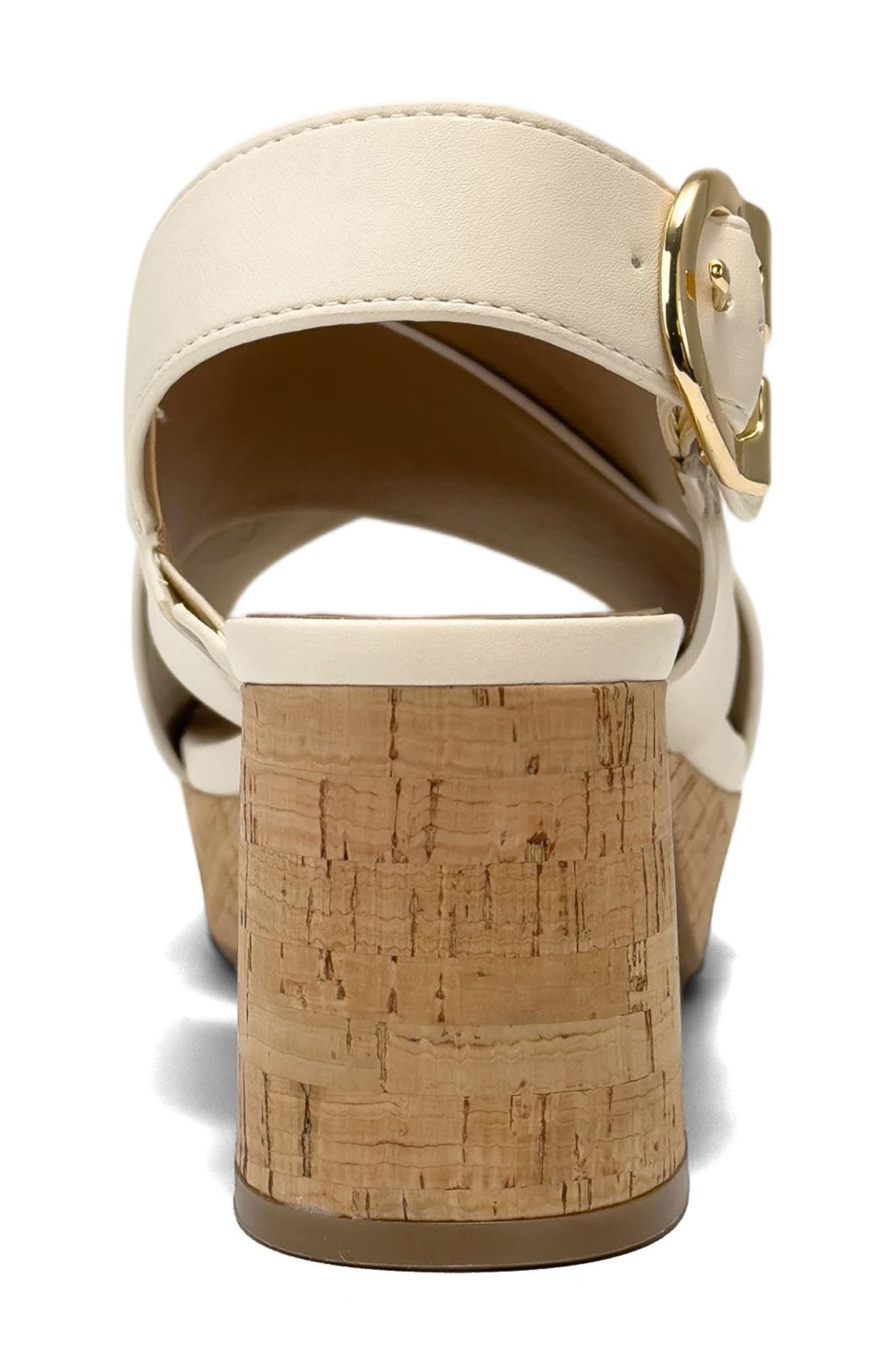 Pura Platform Sandal, Alternate, color, EGGNOG SUEDE CORK HEEL