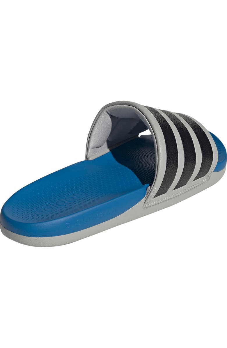 adidas Adilette Comfort 2.0 Slide Sandal, Alternate, color, Grey Two/ Core Black/ Ray Blue