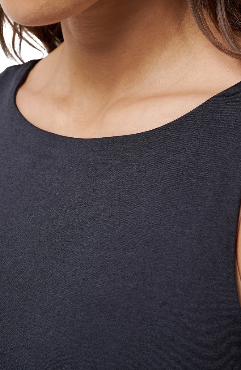 TravisMathew Skyline Jersey Tank Dress, Alternate, color, Heather Black