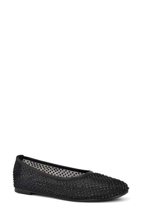 Burnne Studded Mesh Flat (Women)