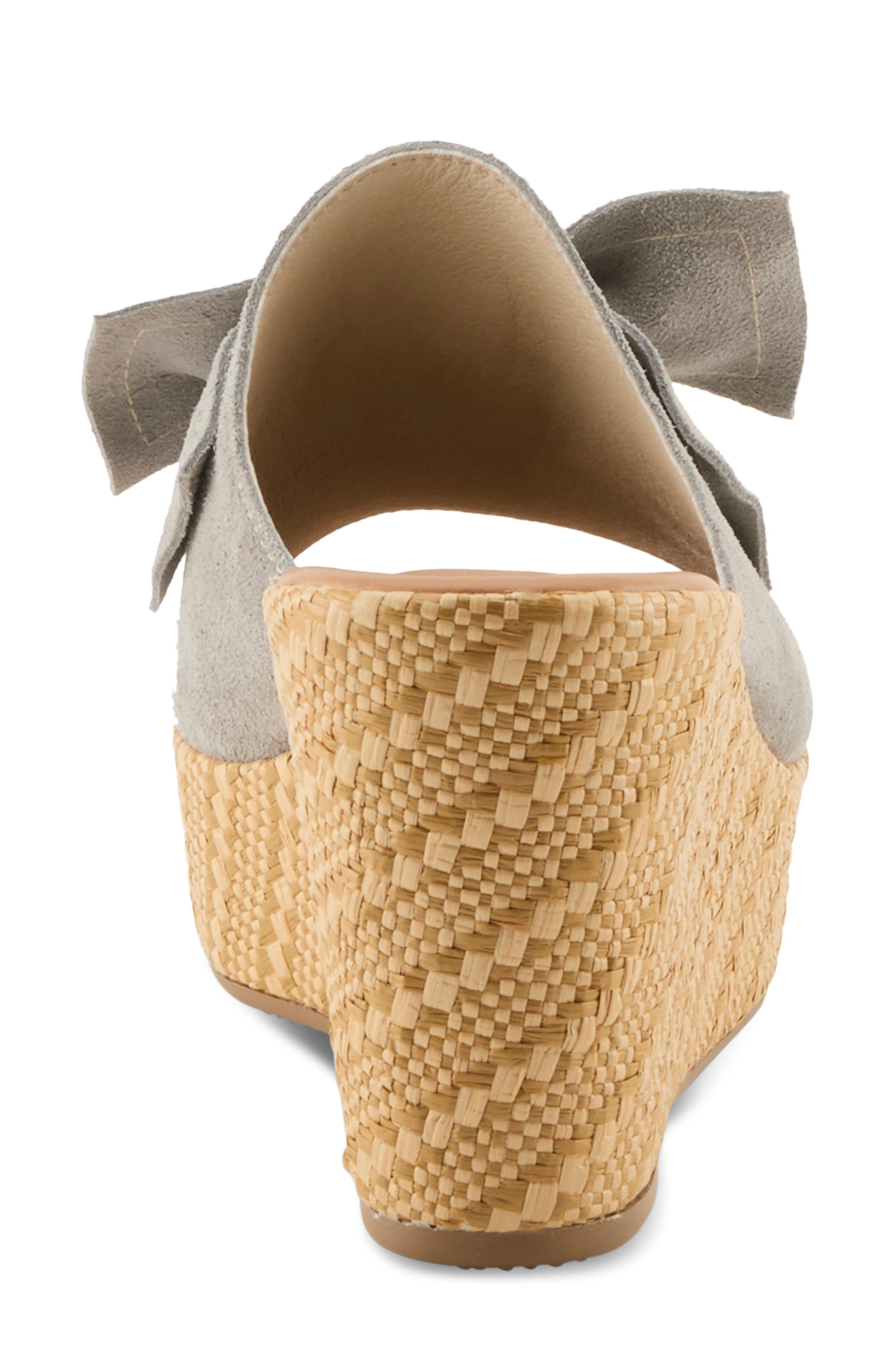 Spring Step Ellyn Wedge Sandal, Alternate, color, Grey Suede