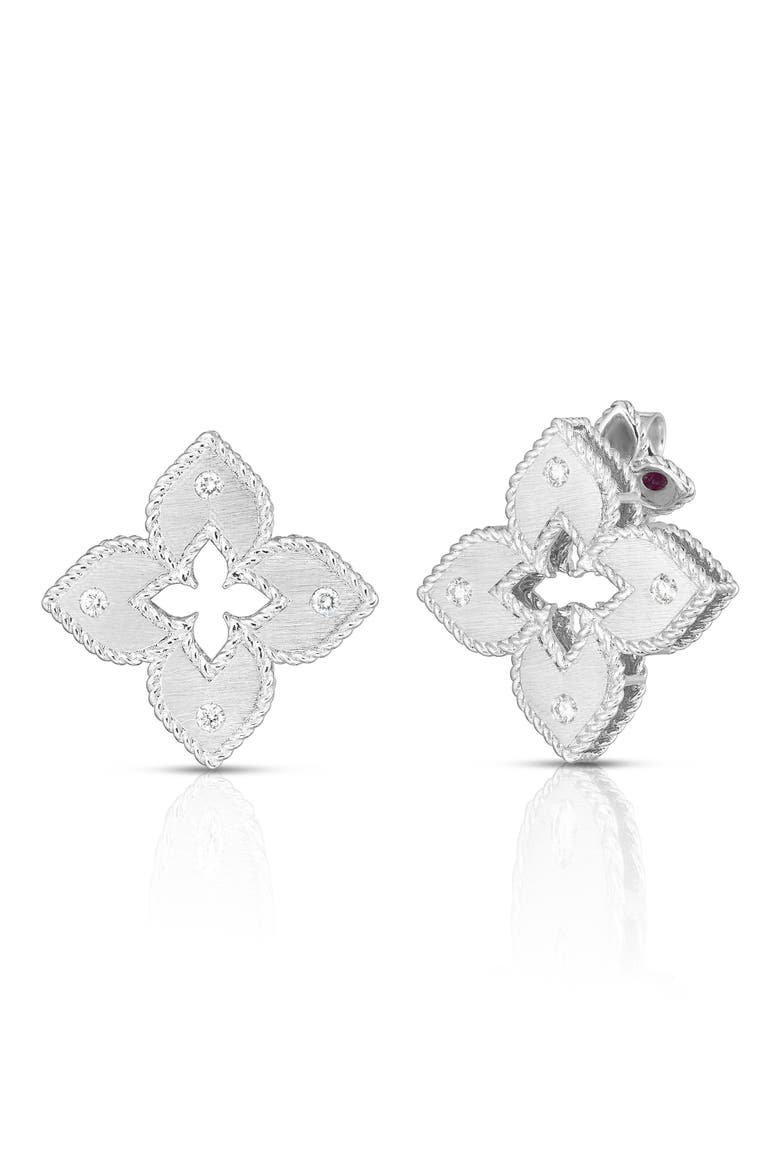 Venetian Princess Diamond Earrings, Main, color, WHITE GOLD