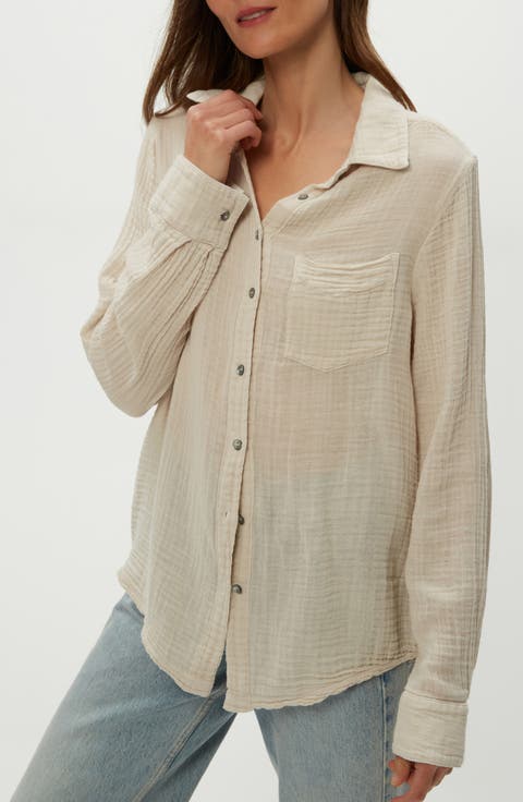 Ernie Cotton Gauze Button-Up Shirt