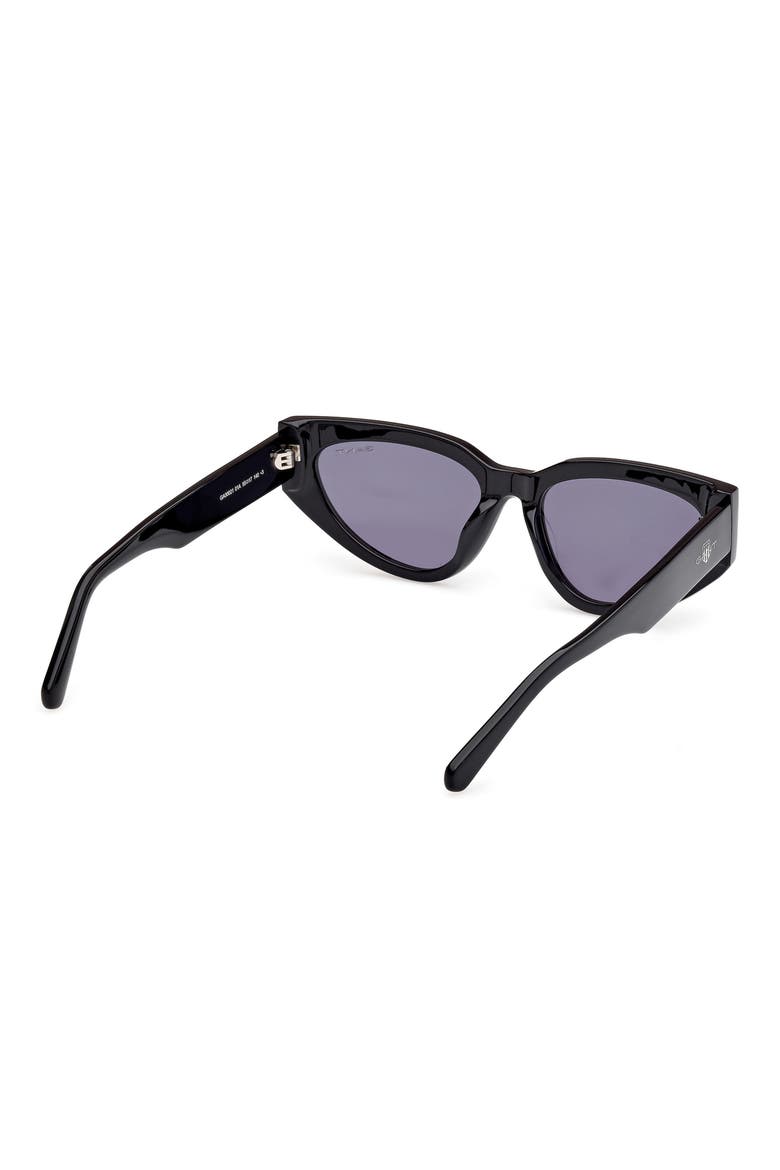Cat Eye Sunglasses, Alternate, color, SHINY BLACK / SMOKE