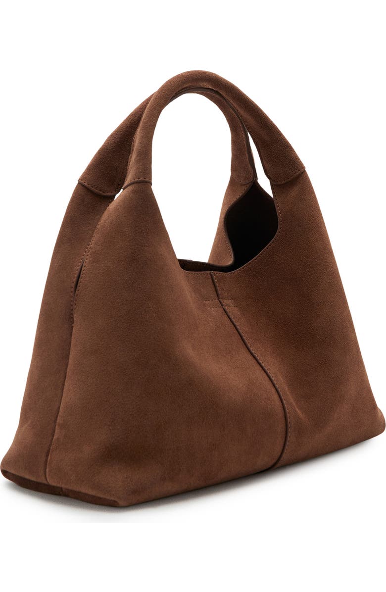 MANGO Suede Shoulder Bag, Alternate, color, Brown