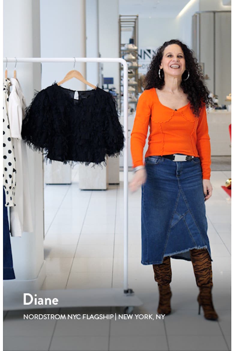 Gridded Tulle Crop Top video