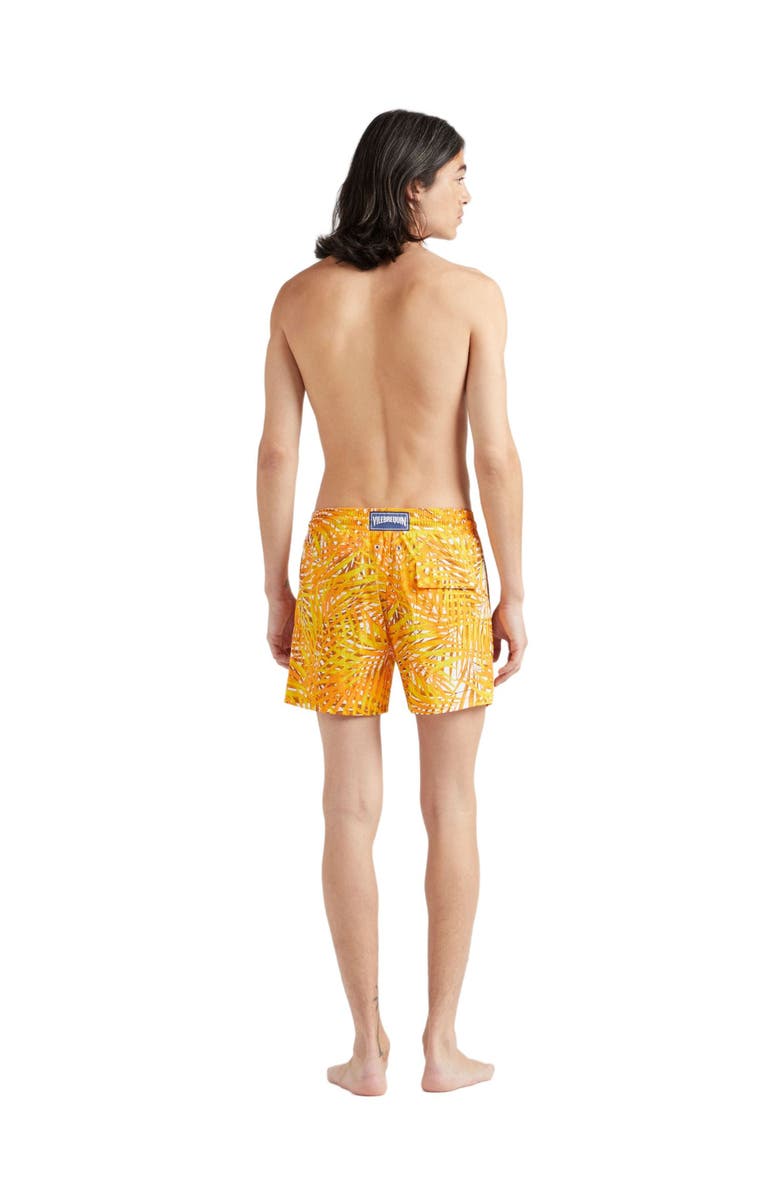 Vilebrequin Men's Palm Leaves Stretch Swim Shorts, Alternate, color, Mangue