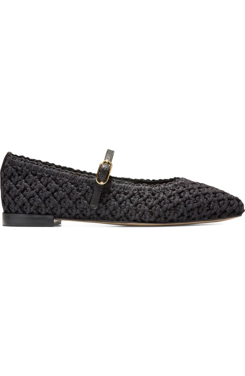 Cole Haan Harlan Woven Ballet Flats, Alternate, color, Black Woven Fabric / Leather