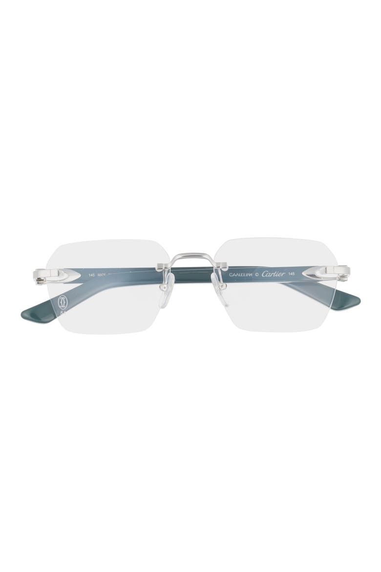 54mm Rectangular Optical Glasses, Main, color, SILVER