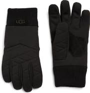 UGG® Quilted Nylon & Leather Palm Gloves