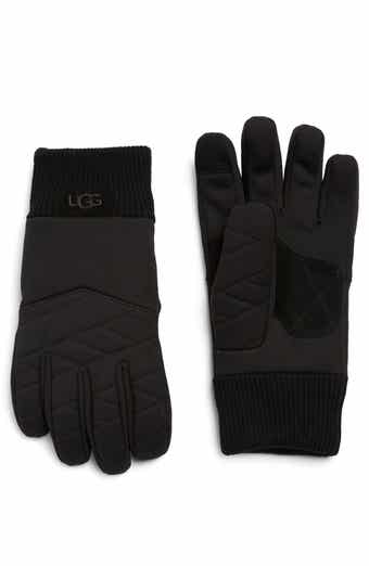 UGG® Quilted Nylon & Leather Palm Gloves