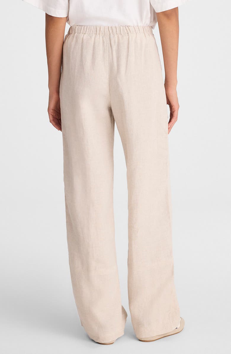 Madewell Pull-On Linen Pants, Alternate, color, Oat