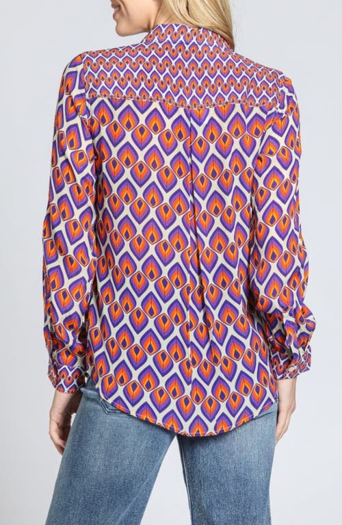 Apny Print Button-up Shirt In Multi