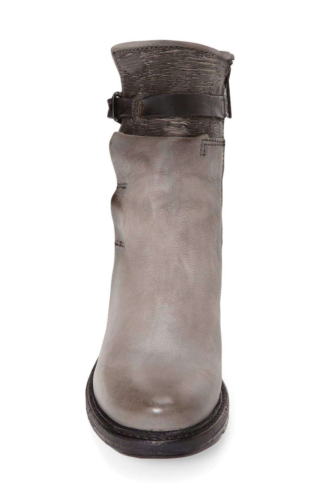 'Netta' Ankle Boot, Alternate, color, GREY LEATHER