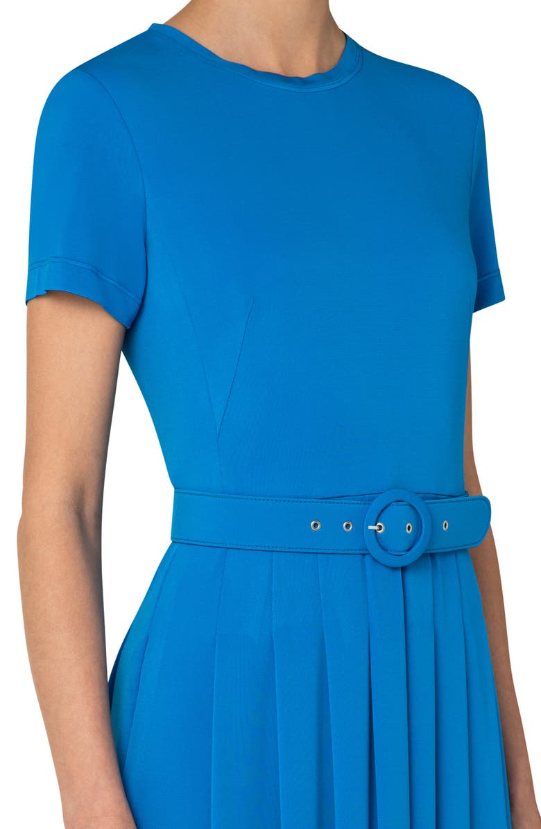 Akris punto Belted Jersey Knit Dress, Alternate, color, 