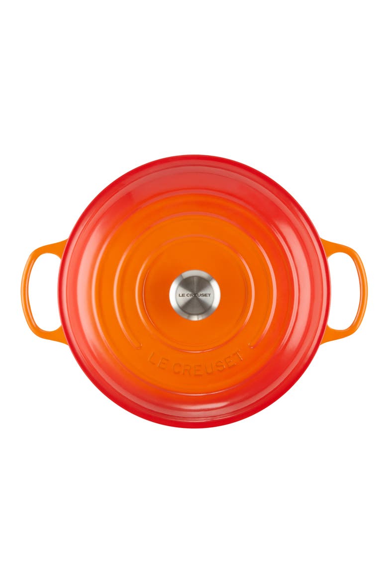 Signature 3.5-Quart Enameled Cast Iron Braiser, Alternate, color, FLAME