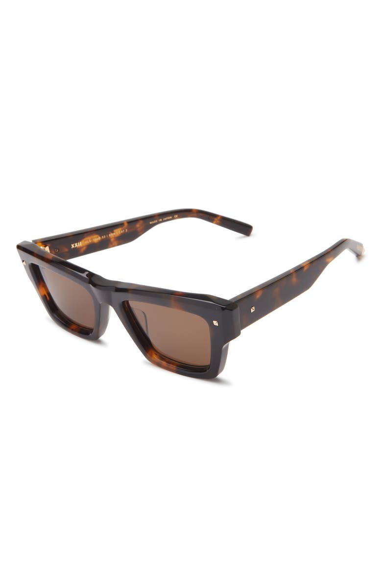 Valentino 50mm Square Sunglasses, Alternate, color, Tortoise Tortoise Brown