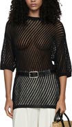 MANGO Sheer Tunic Sweater