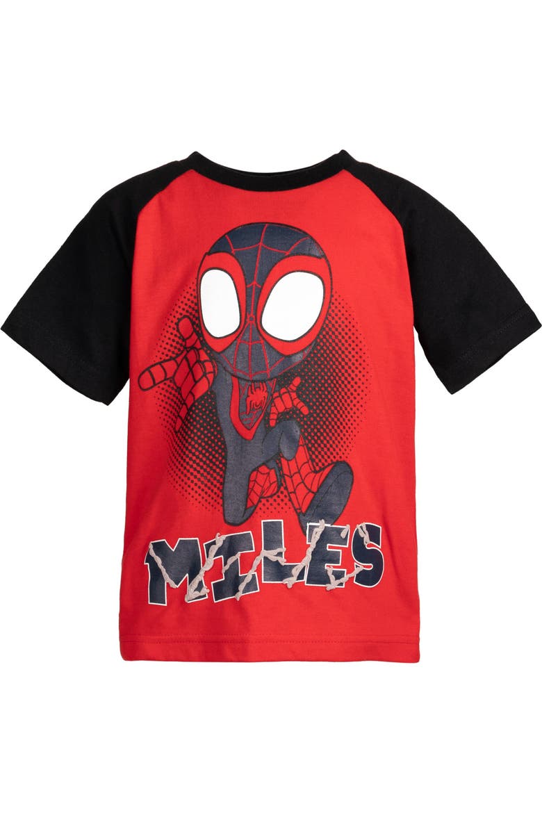 Spidey and His Amazing Friends Short Sleeve T-Shirt 4-Pack, Alternate, color, Avengers Black Green