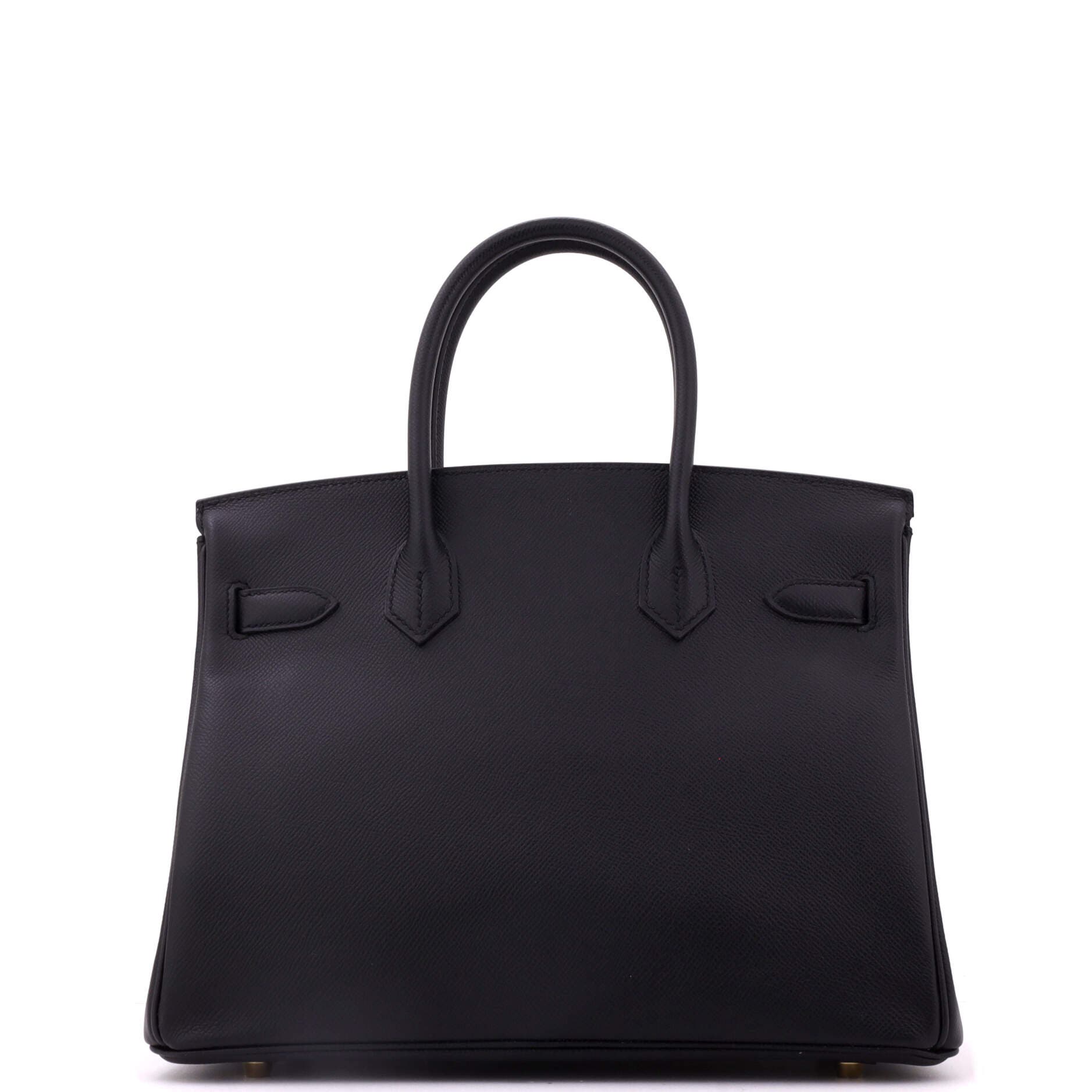 Pre-Owned Hermes Birkin Handbag Black Epsom with Gold Hardware 30, Alternate, color, Noir