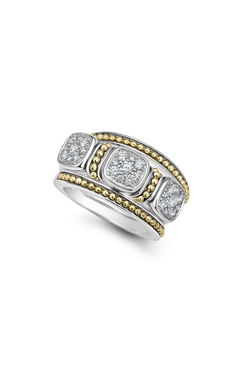 LAGOS Rittenhouse Set of 3 Diamond Pavé Stacking Rings, Main, color,