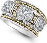 LAGOS Rittenhouse Set of 3 Diamond Pavé Stacking Rings