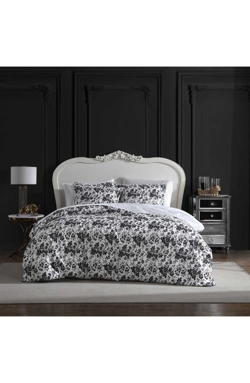 Betsey Johnson Toile Duvet Cover & Sham Set In Black