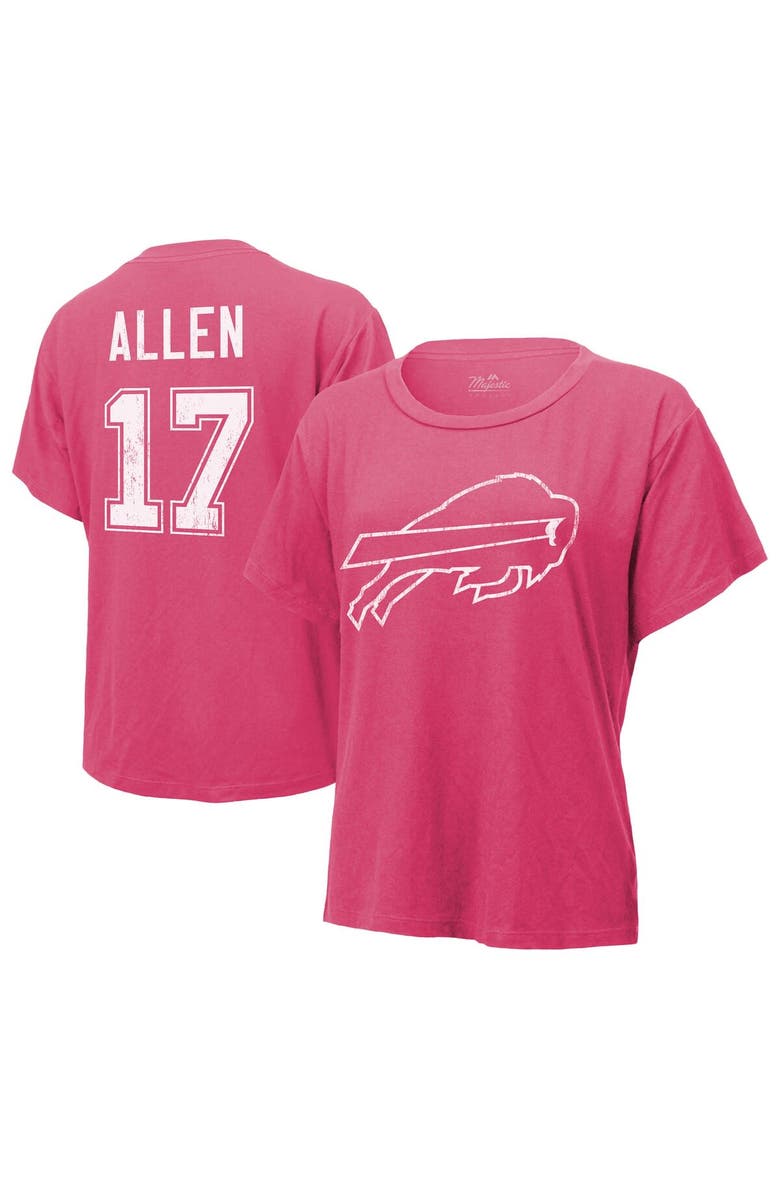 Majestic Threads Women's Majestic Threads Josh Allen Pink Buffalo Bills Name & Number T-Shirt, Main, color, Pink