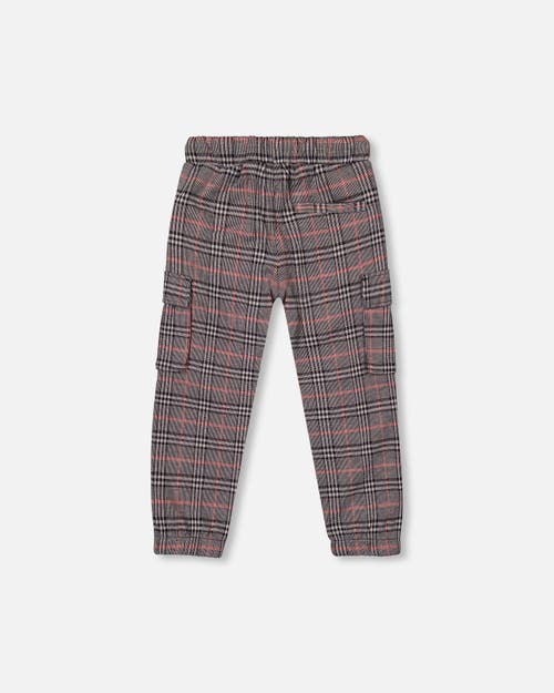 Deux Par Deux Plaid Cargo Pant In Gold