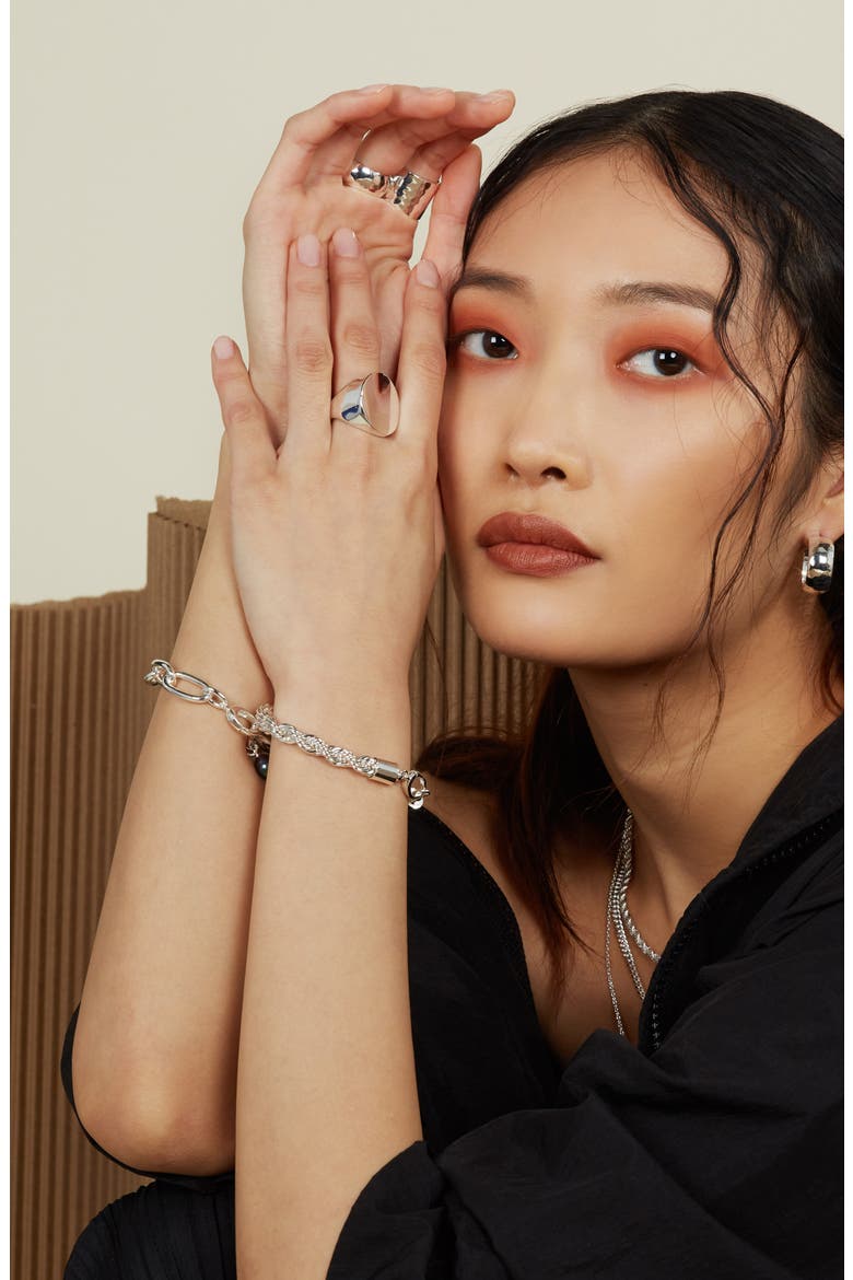 XL Rope Chain Bracelet, Alternate, color, SILVER