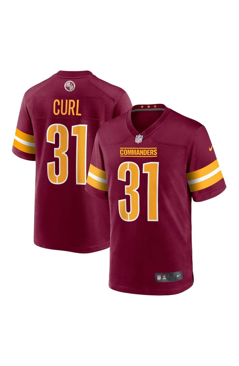 Nike Men's Nike Kamren Curl Burgundy Washington Commanders Game Jersey, Alternate, color, 