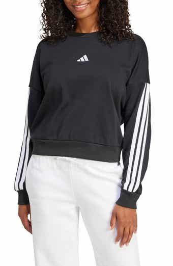 adidas 3-Stripes French Terry Crop Sweater