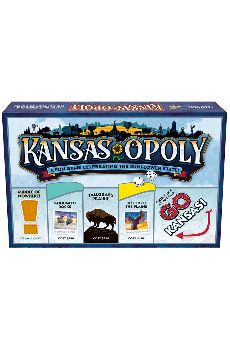 Late for the Sky Kansasopoly Monopoly Board Game, Alternate, color, Multicolored