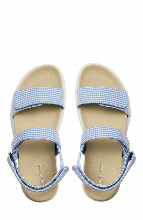Comfort Adjustable Gingham Sandals